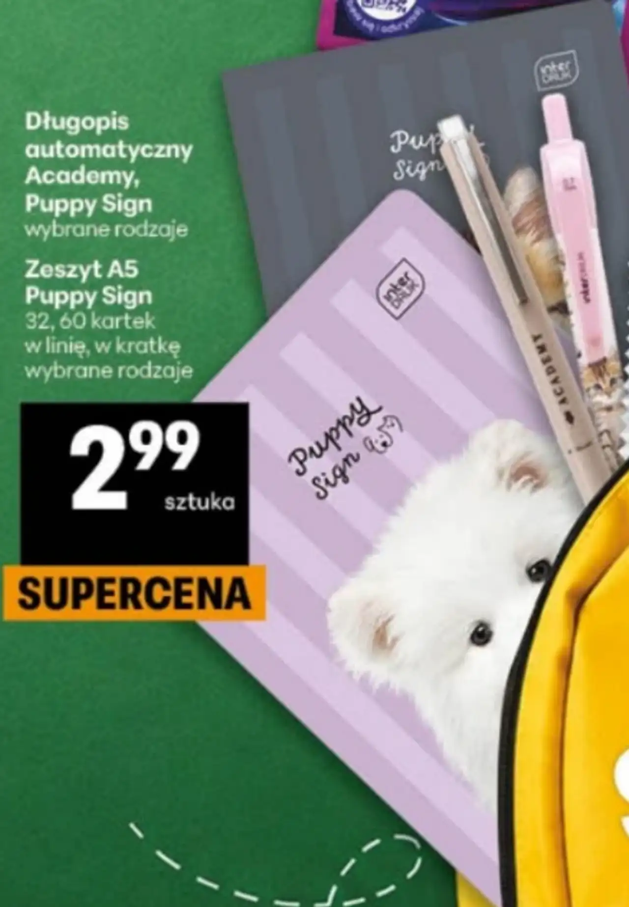 Długopis automatyczny Academy, Puppy Sign lub Zeszyt A5 Puppy Sign