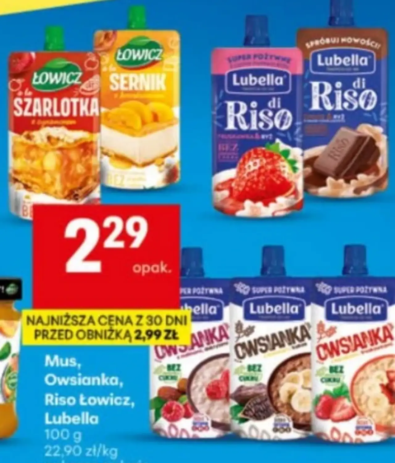 Mus, Owsianka, Riso Łowicz, Lubella