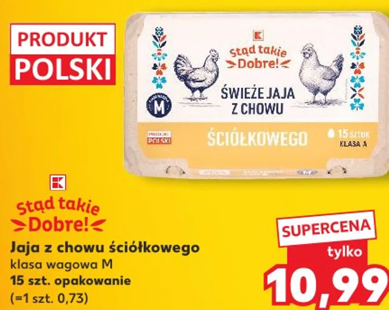 Stąd takie Dobre! Jaja z chowu ściółkowego klasa wagowa M