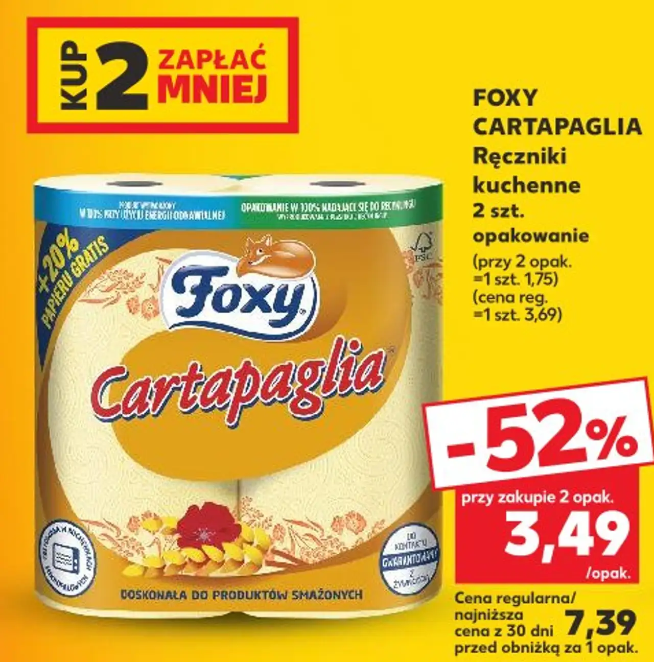 Foxy Cartapaglia Ręczniki kuchenne 2 szt. opakowanie