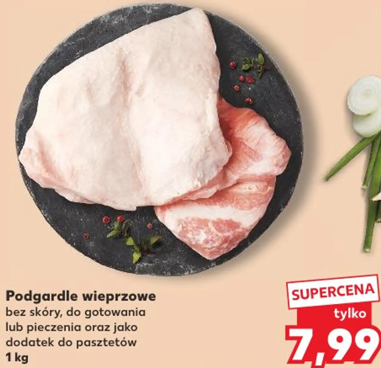 Podgardle wieprzowe bez skóry, do gotowania lub pieczenia oraz jako dodatek do pasztetów