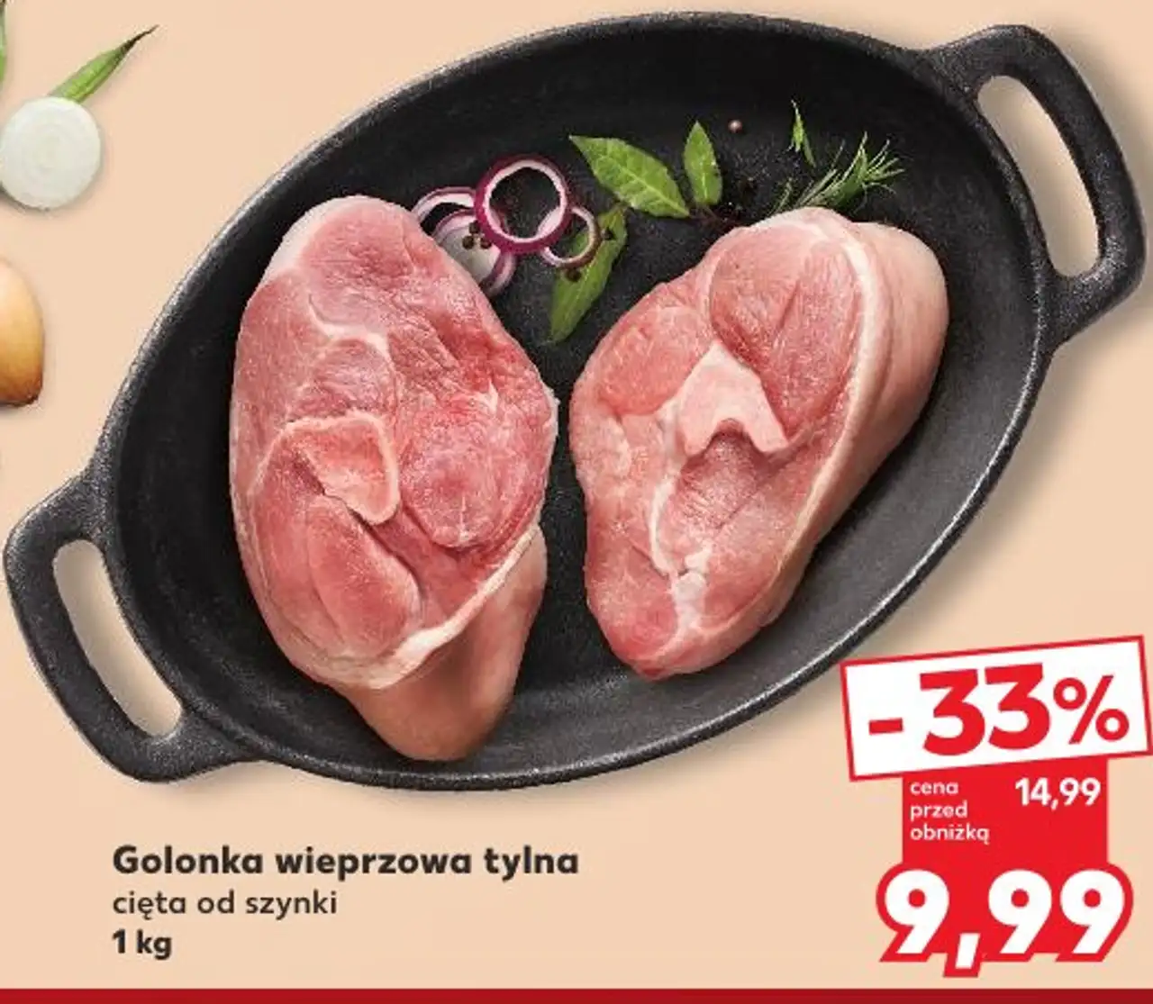 Golonka wieprzowa tylna cięta od szynki