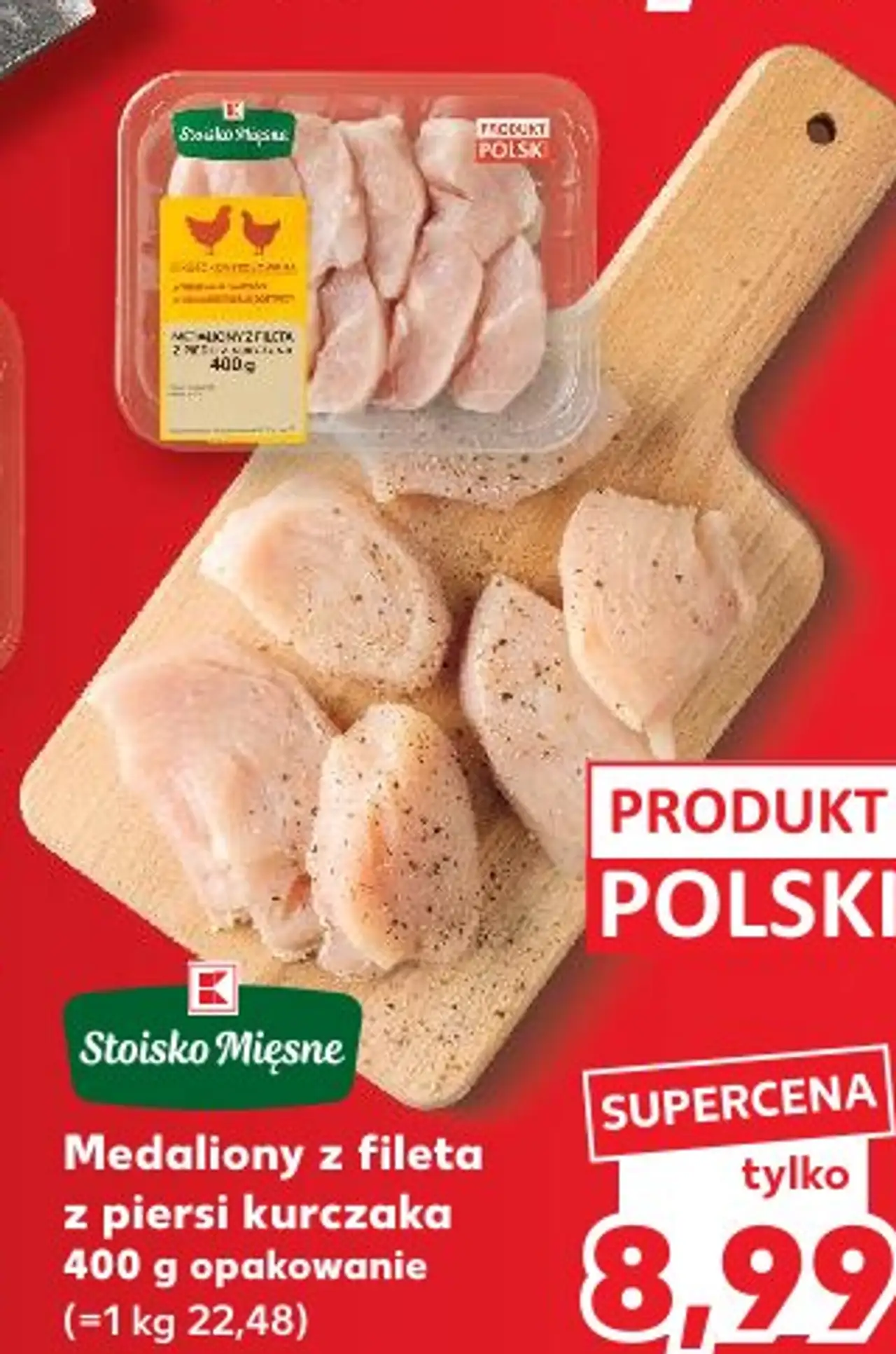 Medaliony z fileta z piersi kurczaka