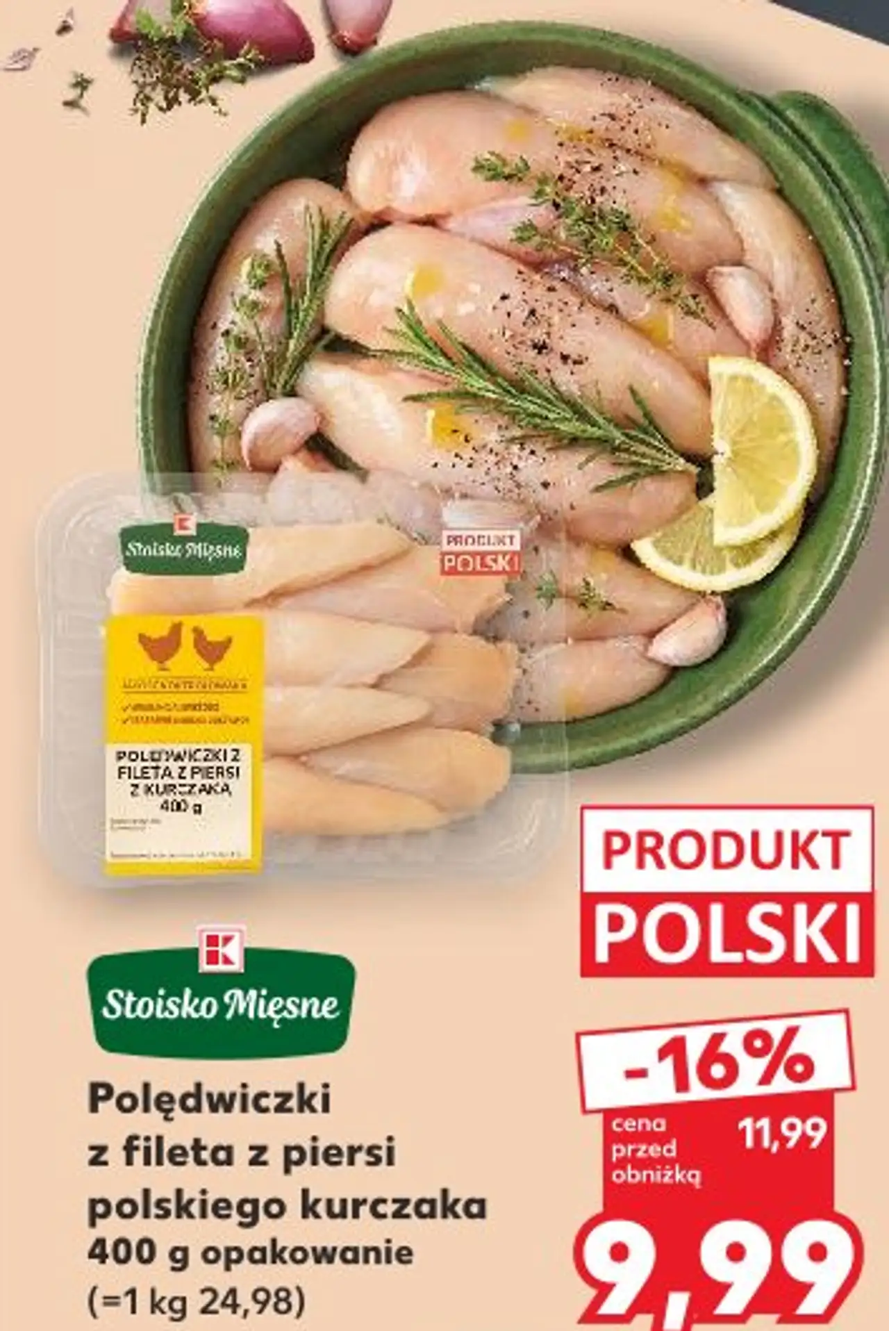 Polędwiczki z fileta z piersi polskiego kurczaka Stoisko Mięsne