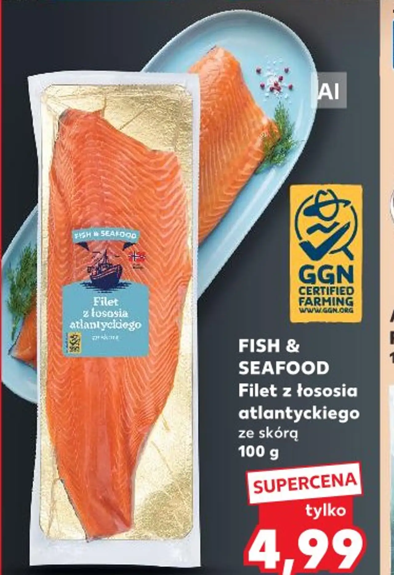FISH & SEAFOOD Filet z łososia atlantyckiego ze skórą