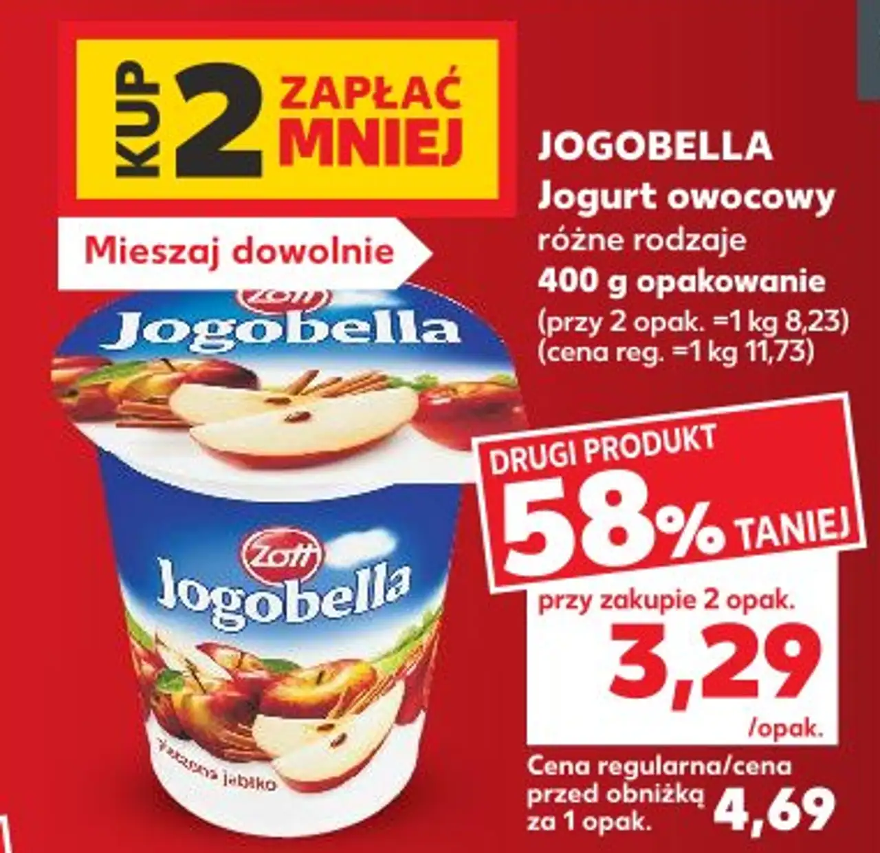 Zott Jogobella Jogurt owocowy różne rodzaje