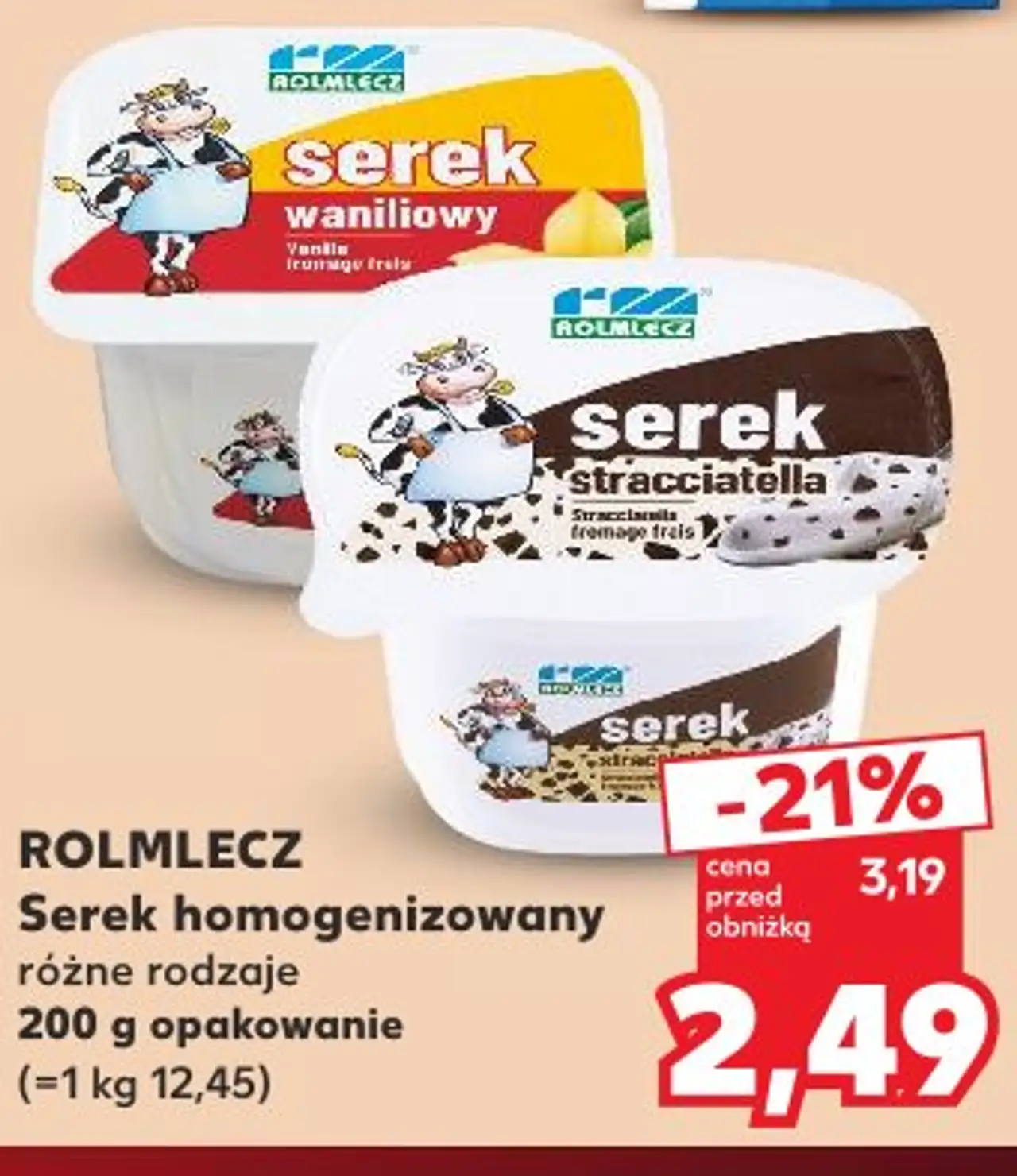 Rolmlecz Serek homogenizowany różne rodzaje