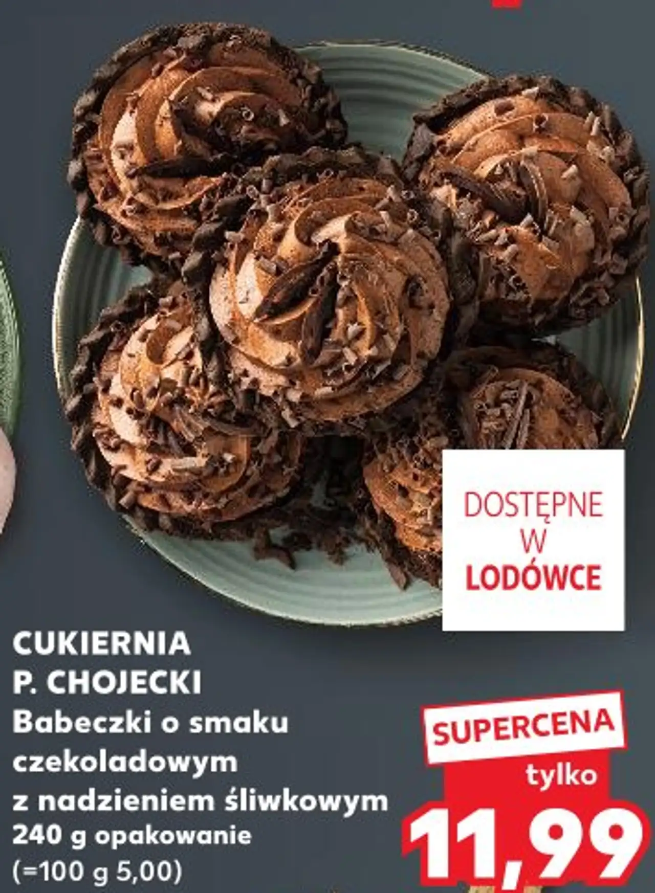 Cukiernia P. Chojecki Babeczki o smaku czekoladowym z nadzieniem śliwkowym