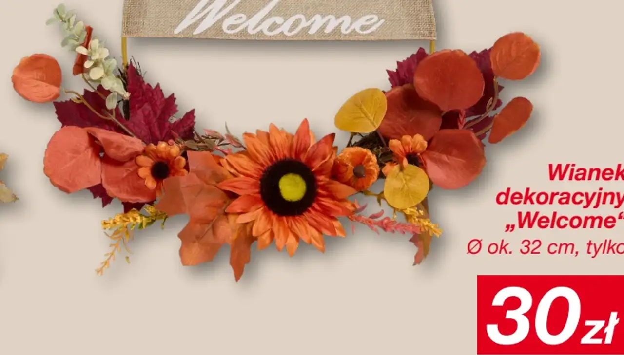 Wianek dekoracyjny „Welcome“ Ø ok. 32 cm