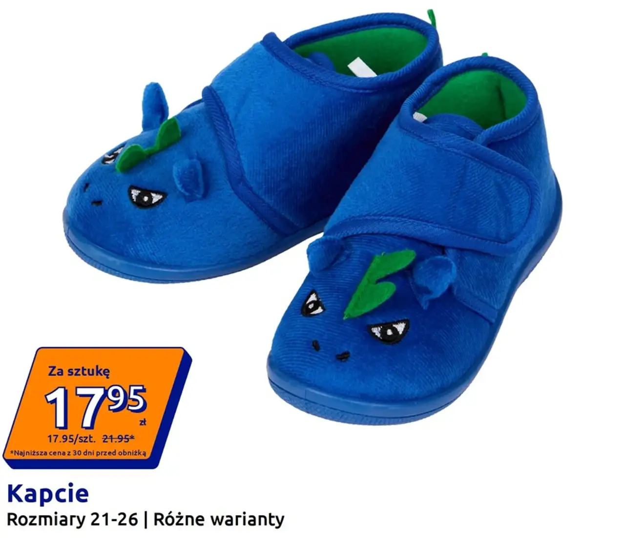 Kapcie dziecięce, rozmiary 21-26