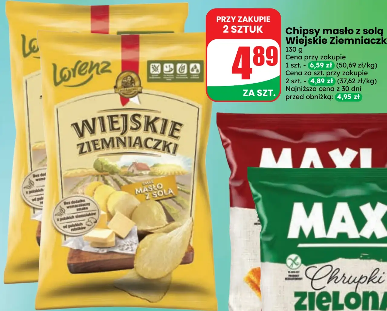 Chipsy masło z solą Wiejskie Ziemniaczki