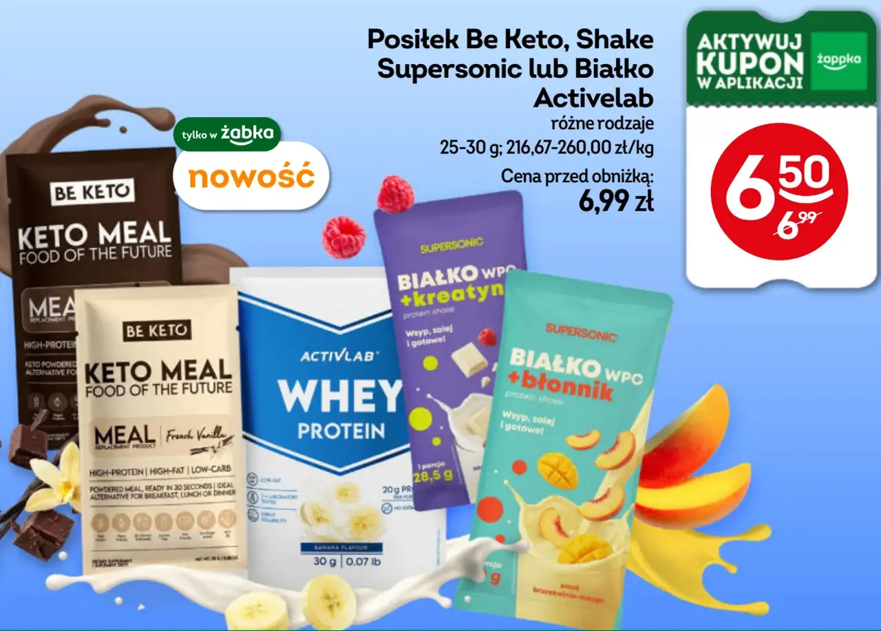 Posiłek Be Keto, Shake Supersonic lub Białko Activlab
