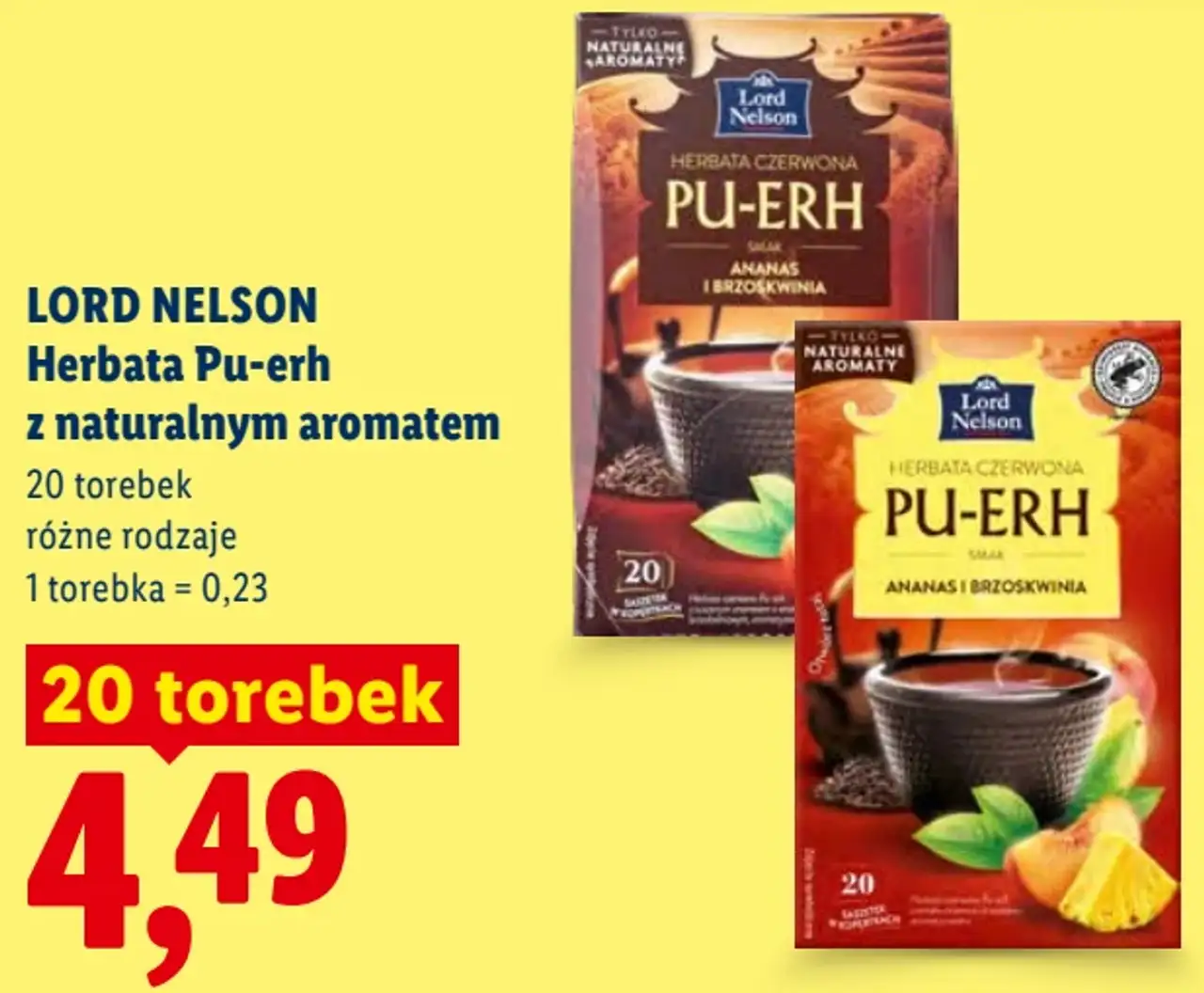 LORD NELSON Herbata Pu-erh z naturalnym aromatem