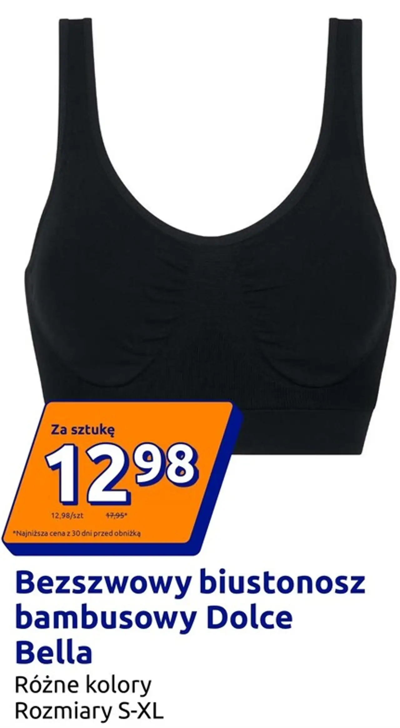 Bezszwowy biustonosz bambusowy Dolce Bella