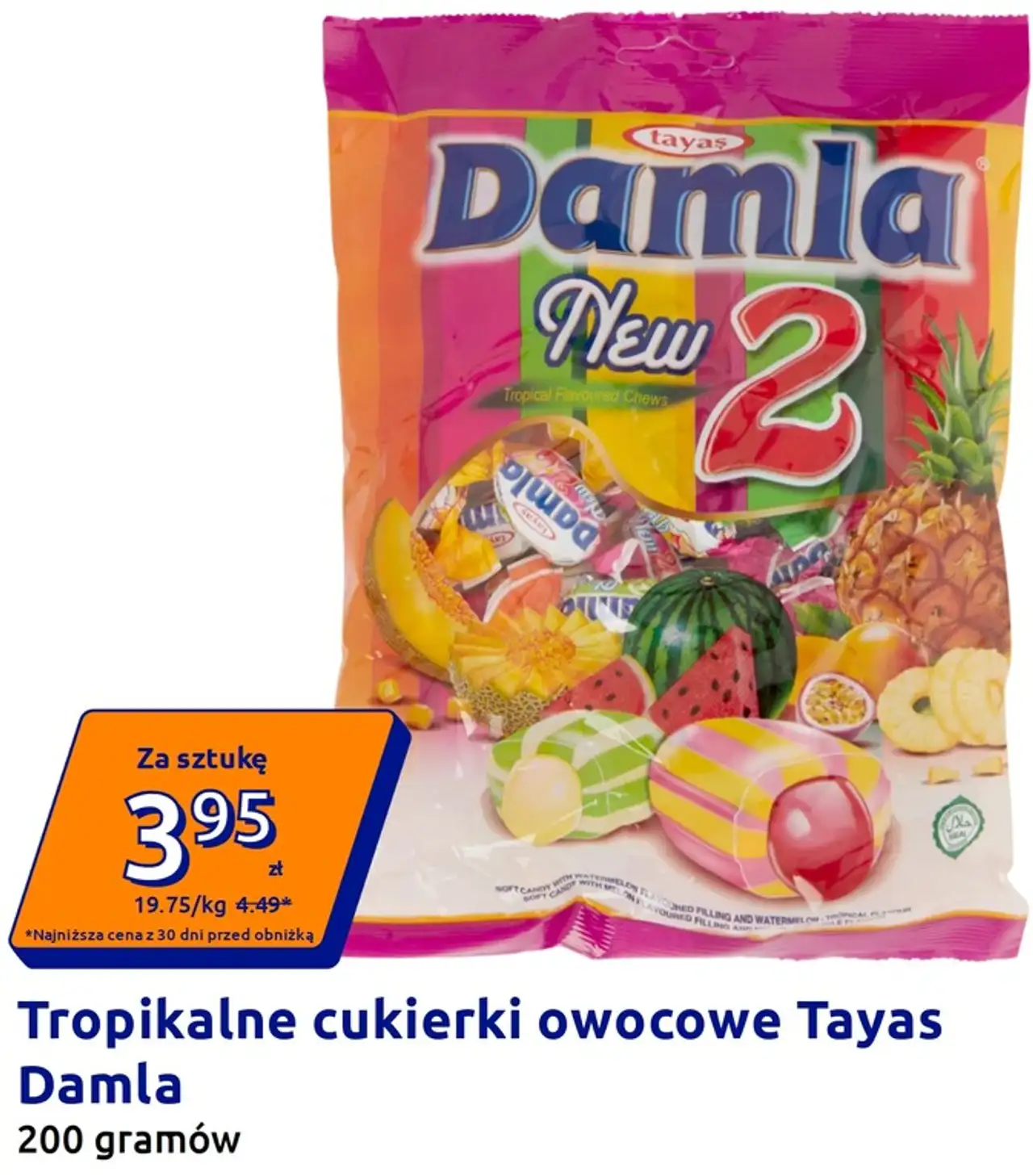Tropikalne cukierki owocowe Tayas Damla
