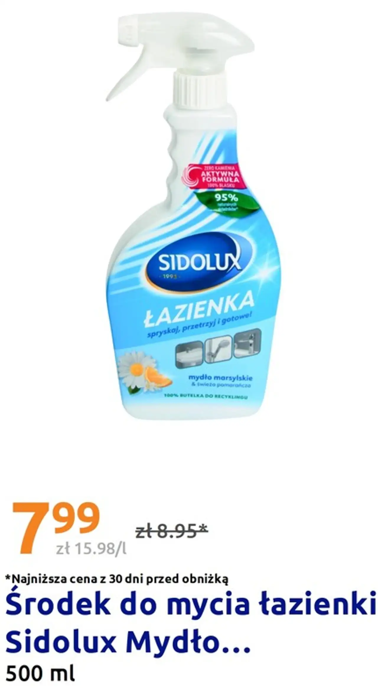 Środek do mycia łazienki Sidolux Mydło marsylskie & Świeża pomarańcza