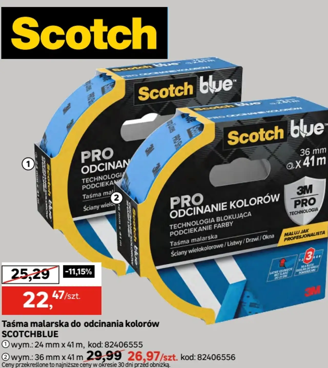 Taśma malarska do odcinania kolorów SCOTCHBLUE