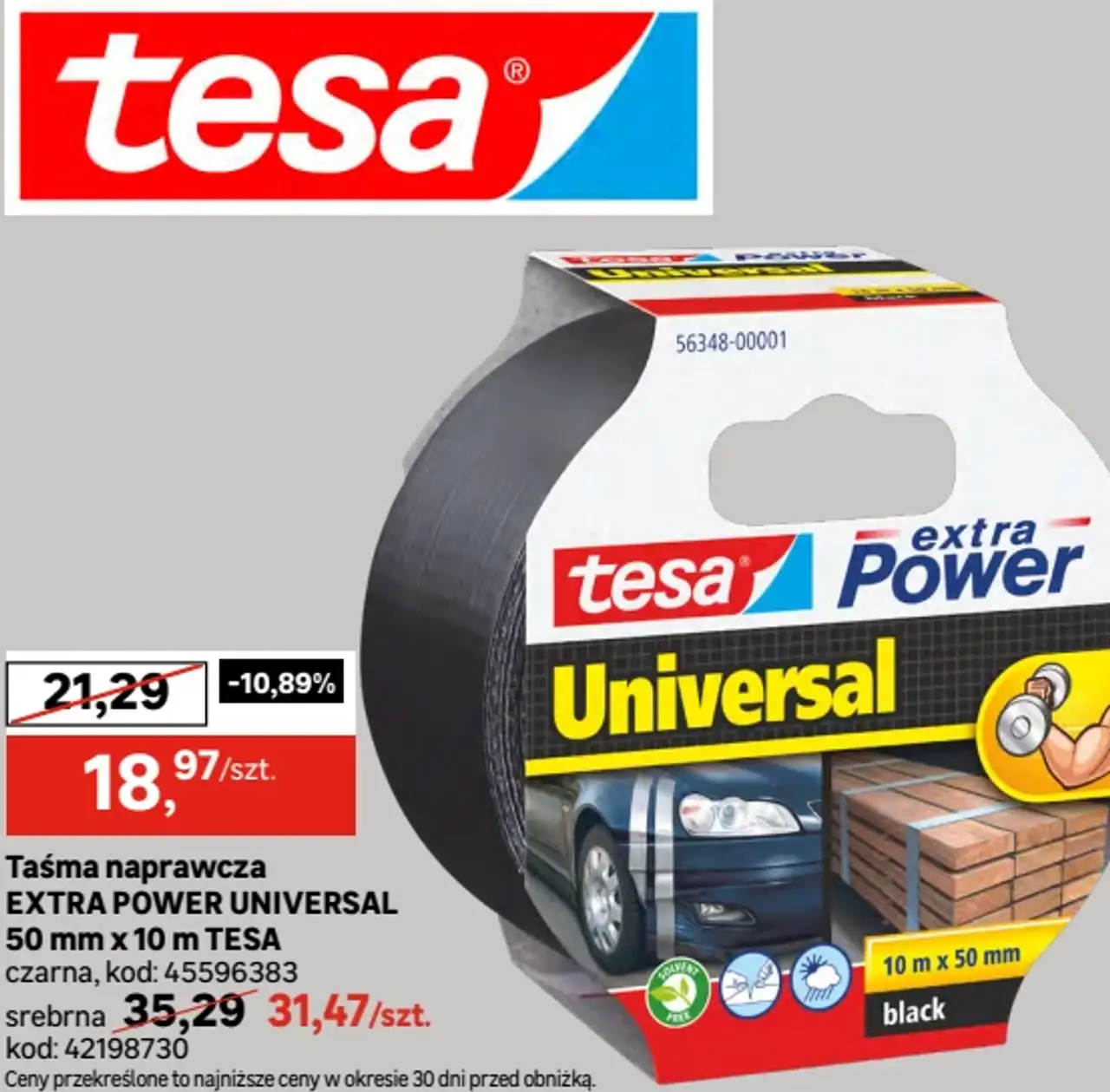 Taśma naprawcza EXTRA POWER UNIVERSAL 50 mm x 10 m TESA