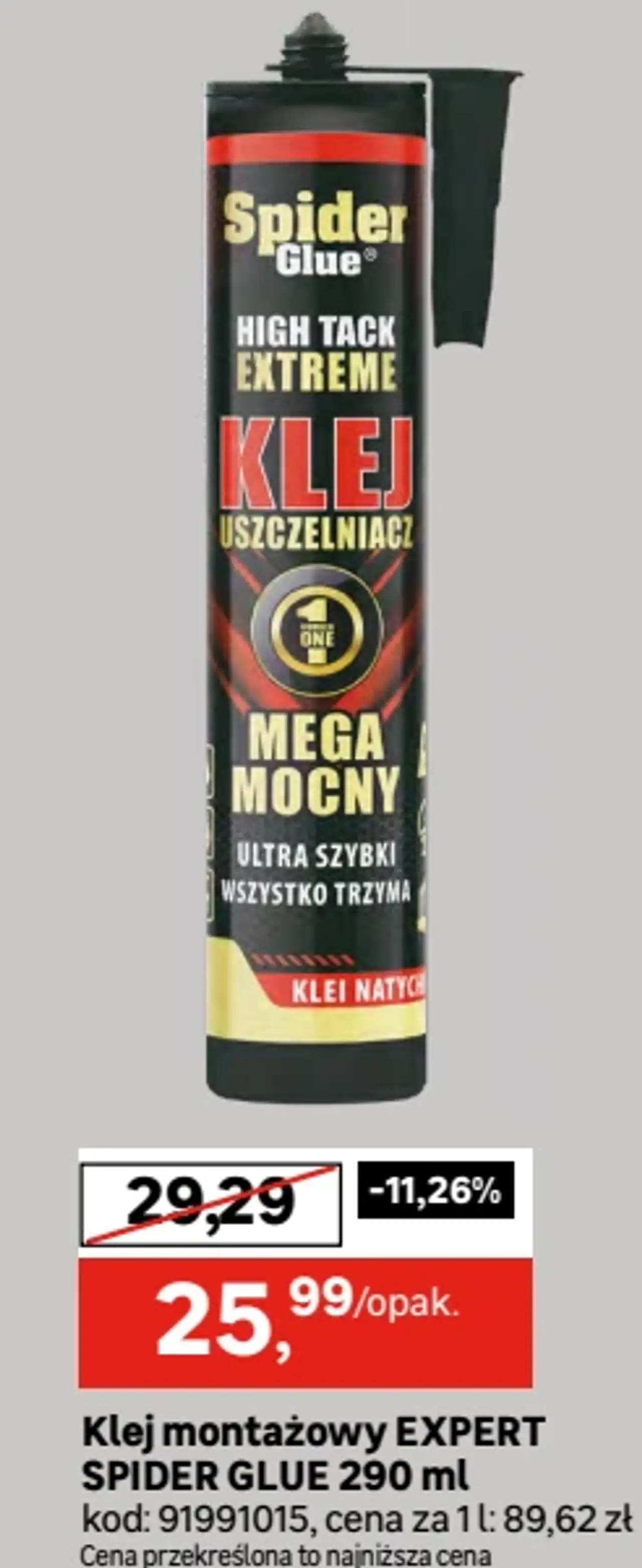 Klej montażowy EXPERT SPIDER GLUE 290 ml