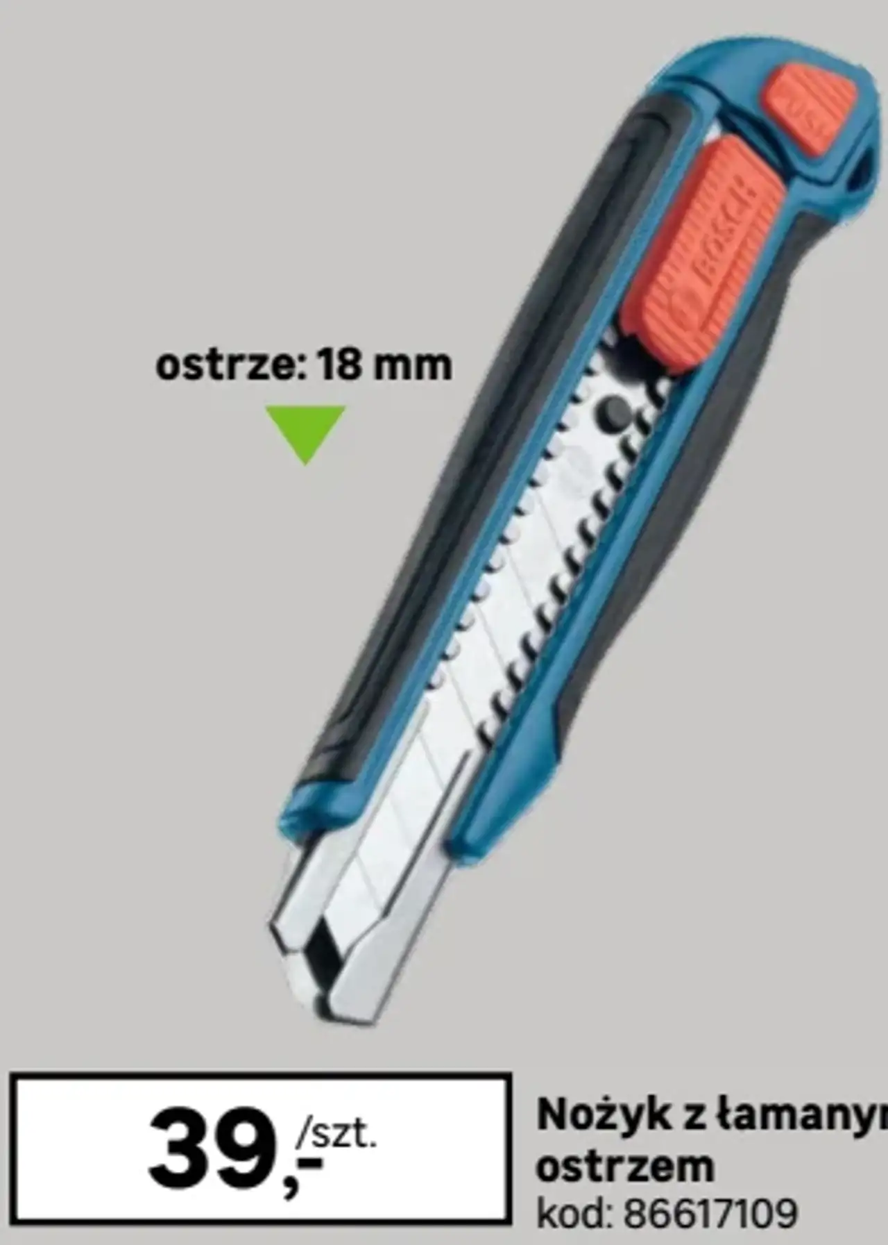 Nożyk z łamanym ostrzem Bosch Professional, ostrze: 18 mm