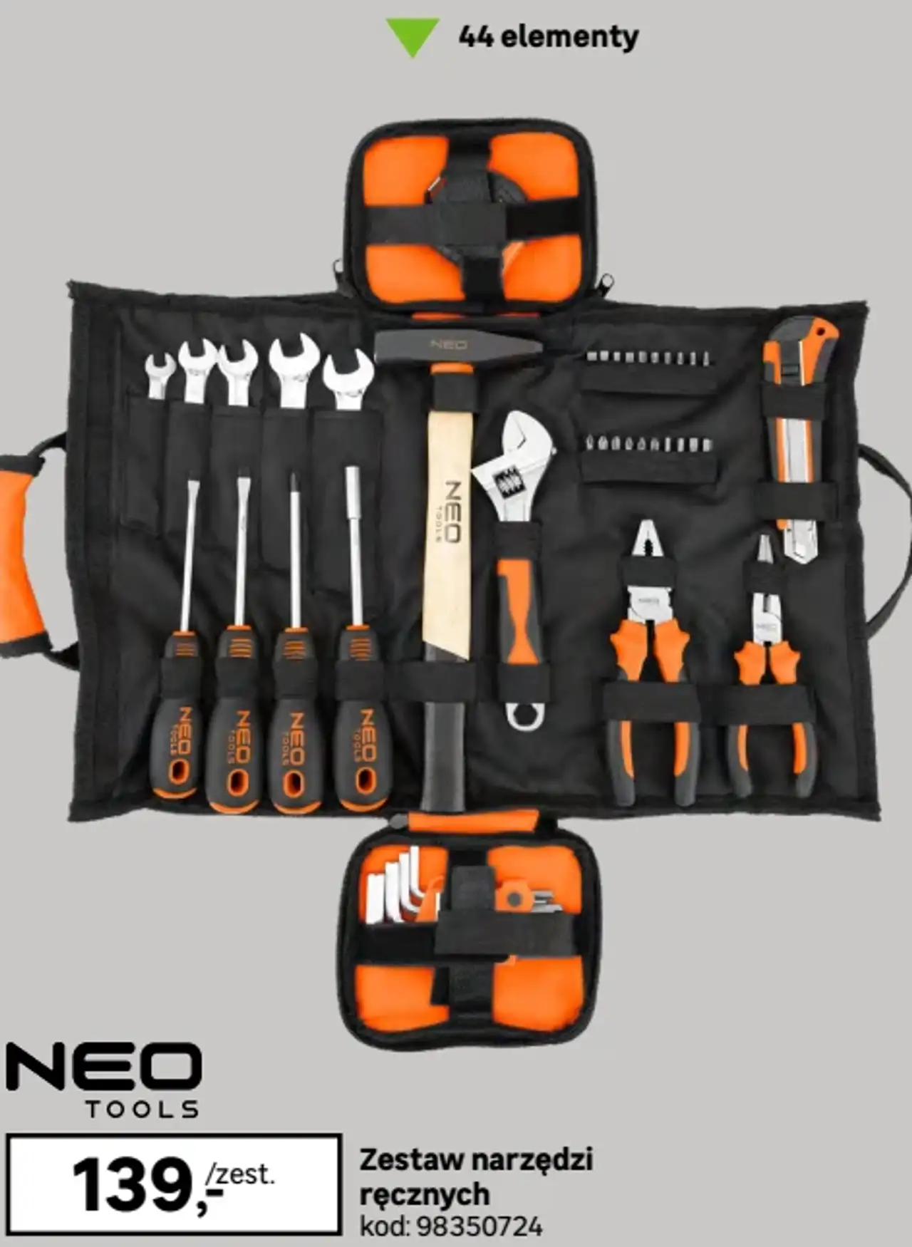 Zestaw narzędzi ręcznych NEO TOOLS, 44 elementy