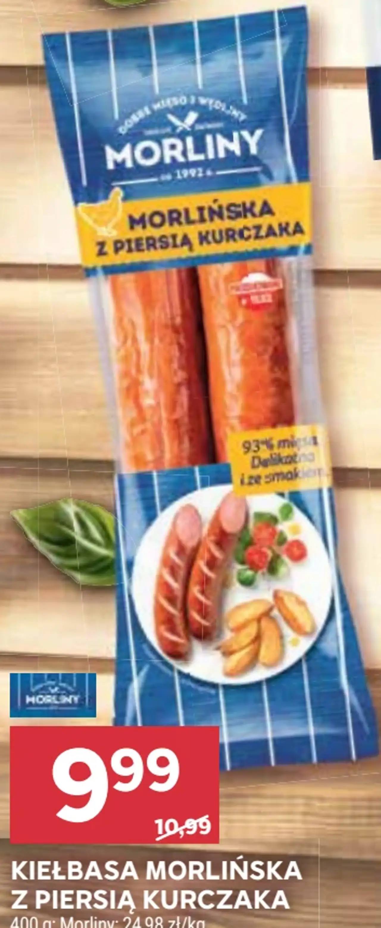 Kiełbasa Morlińska z piersią kurczaka Morliny