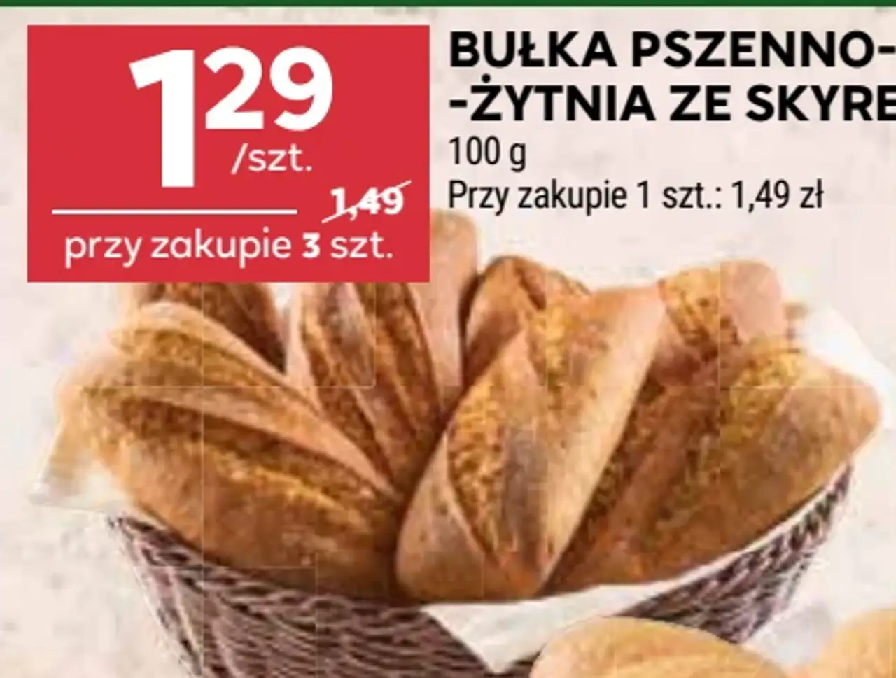 BUŁKA PSZENNO-ŻYTNIA ZE SKYREM