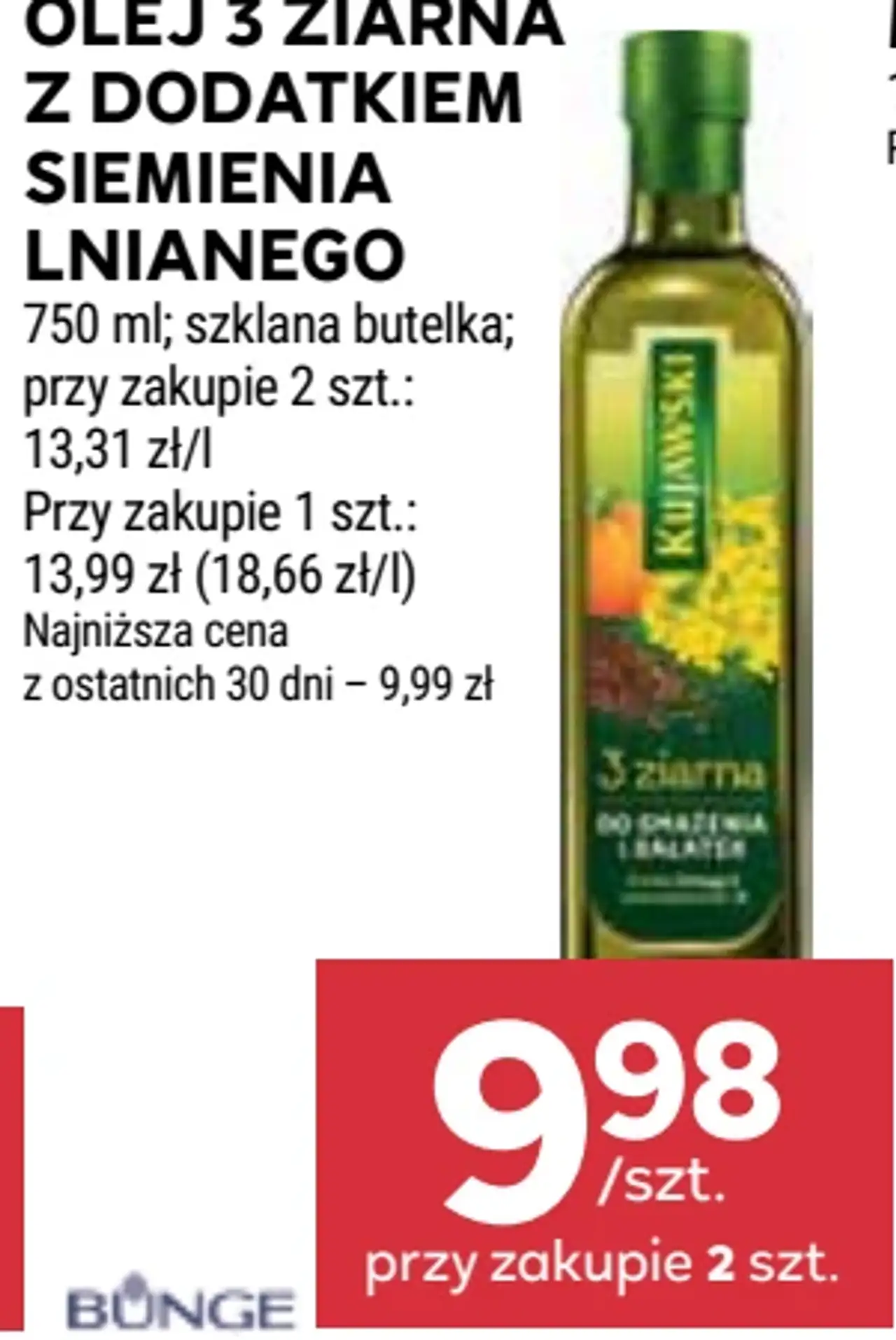 Olej 3 ziarna z dodatkiem siemienia lnianego Kujawski
