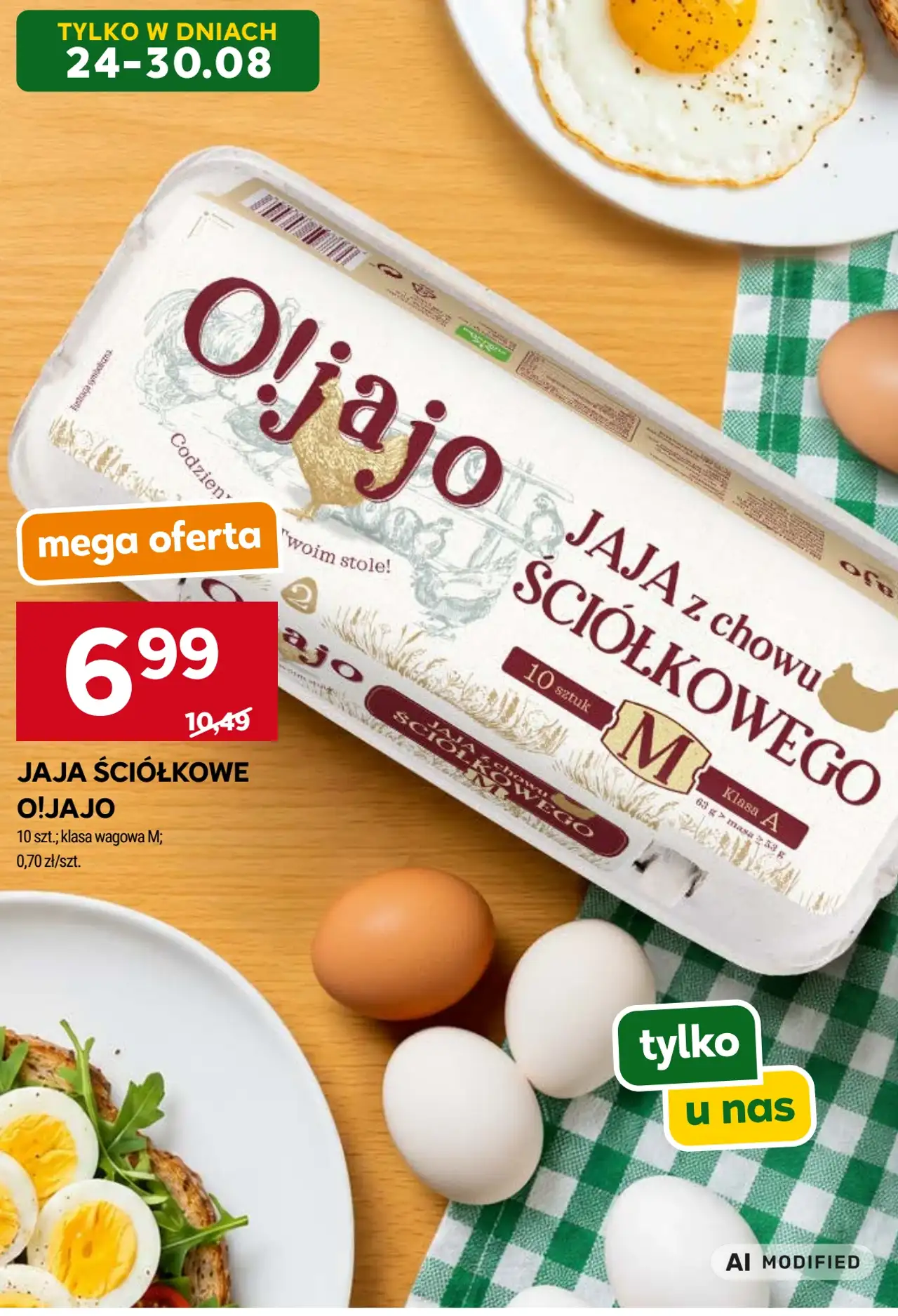 O!jajo Jaja z chowu ściółkowego klasa A M 10 szt.