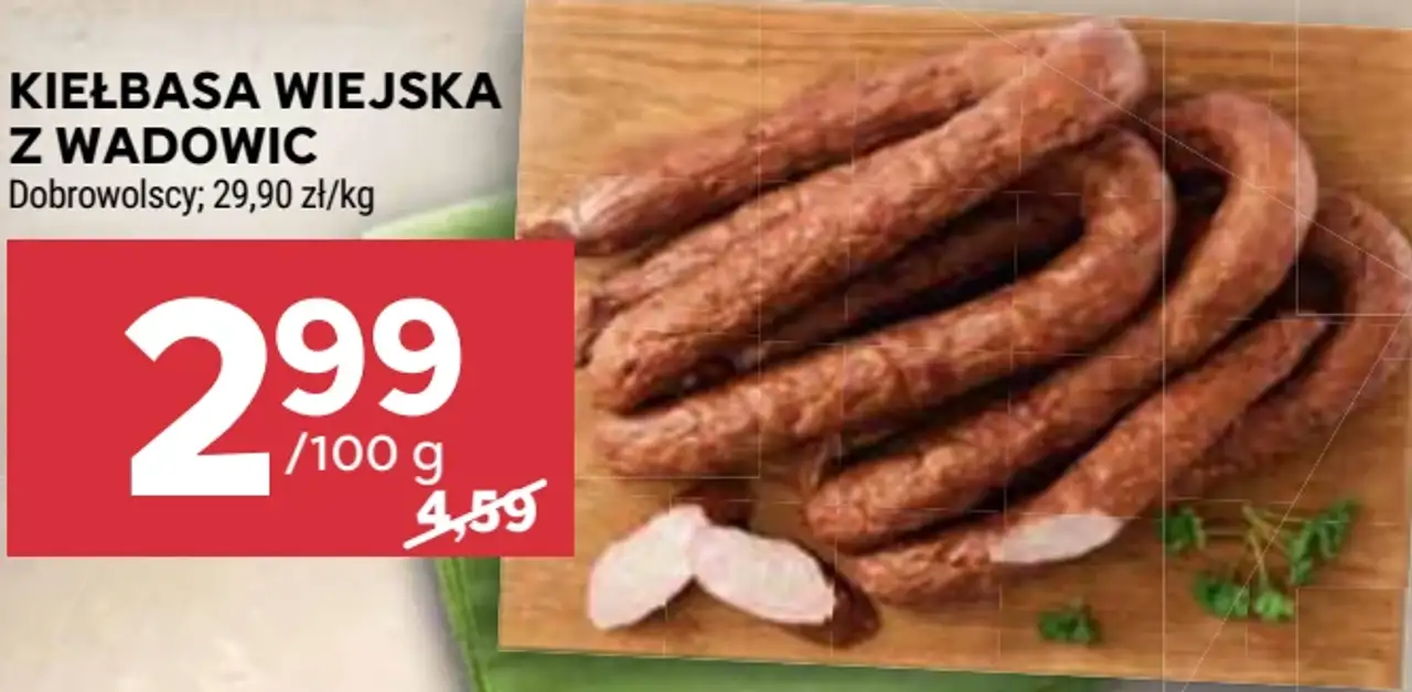 Kiełbasa wiejska z Wadowic Dobrowolscy