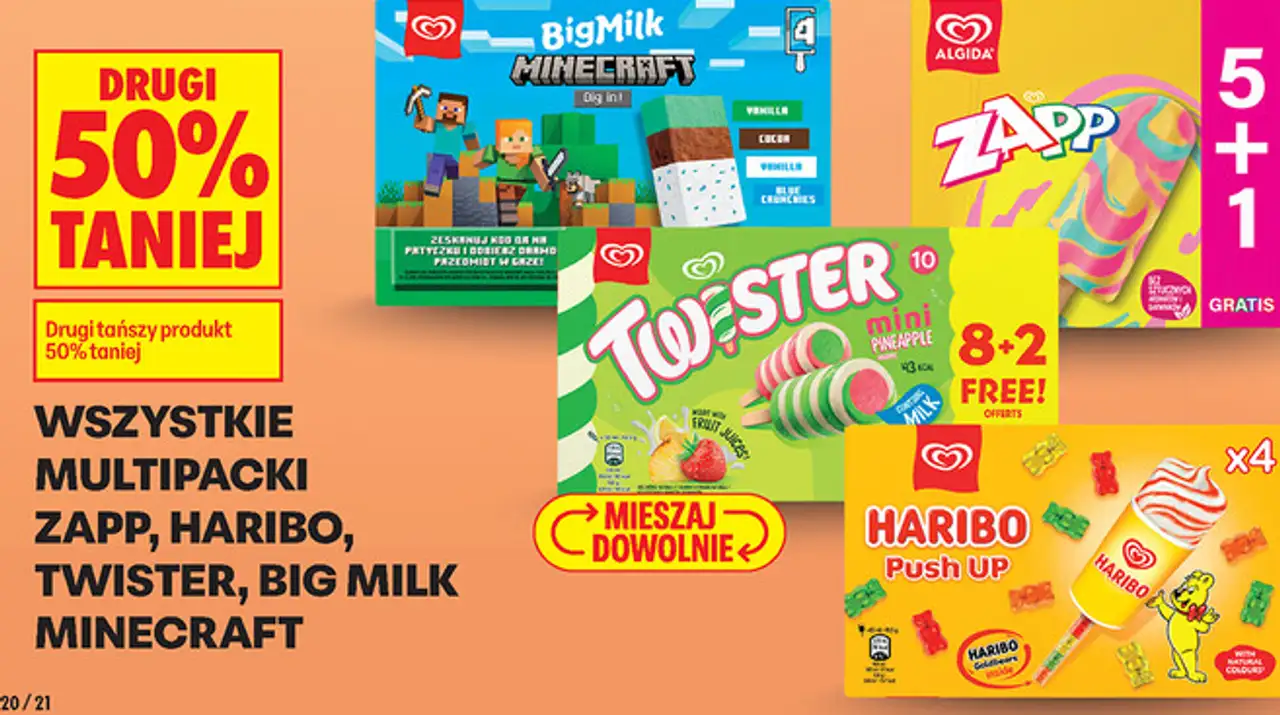 Wszystkie multipacki Zapp, Haribo, Twister, Big Milk Minecraft