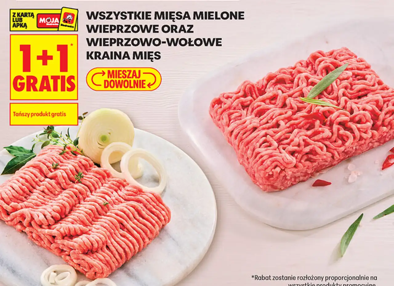 Wszystkie mięsa mielone wieprzowe oraz wieprzowo-wołowe Kraina Mięs