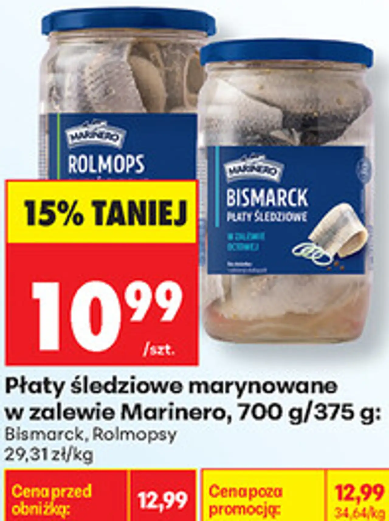 Płaty śledziowe marynowane w zalewie Marinero