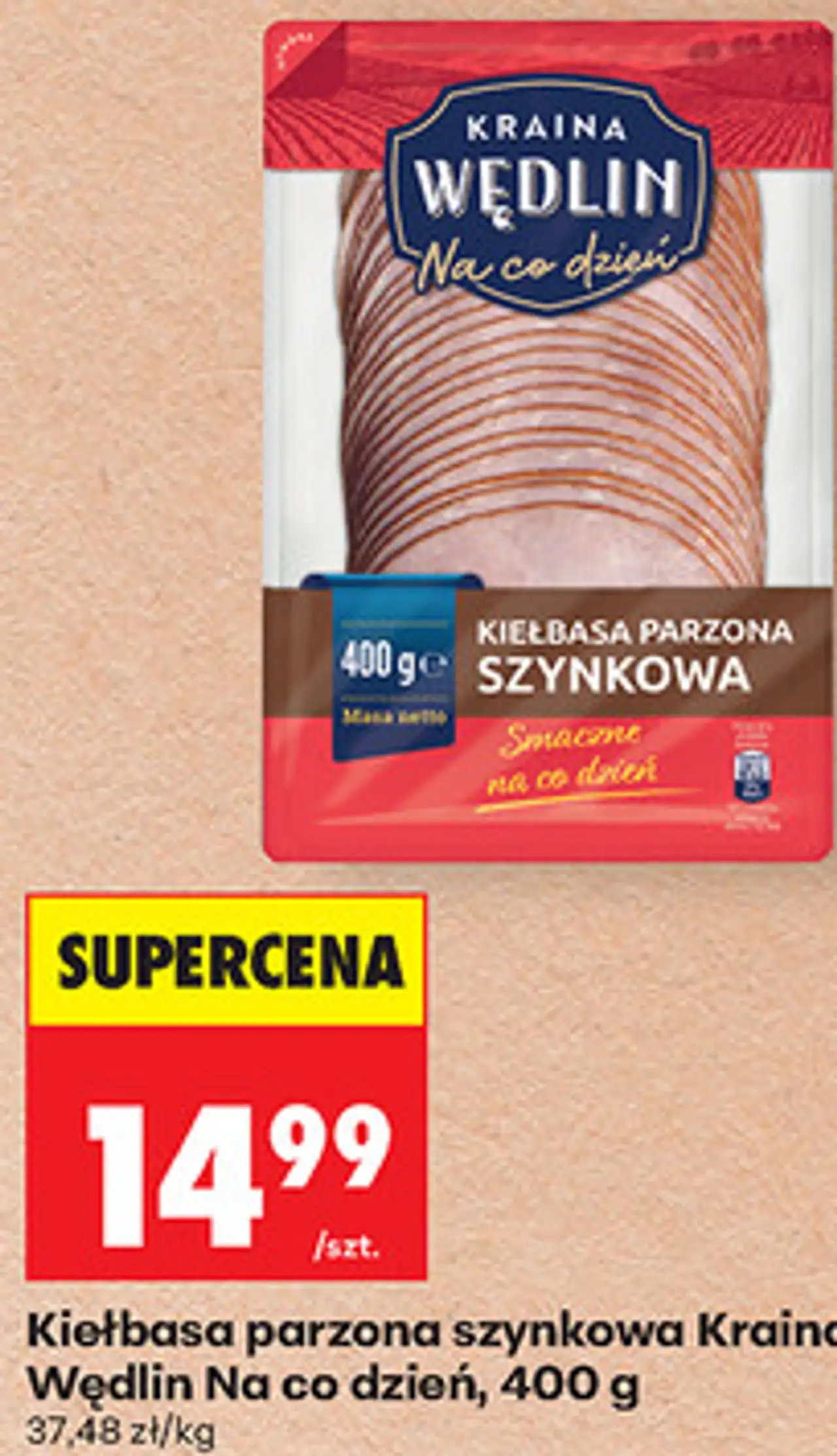 Kiełbasa parzona szynkowa Kraina Wędlin Na co dzień
