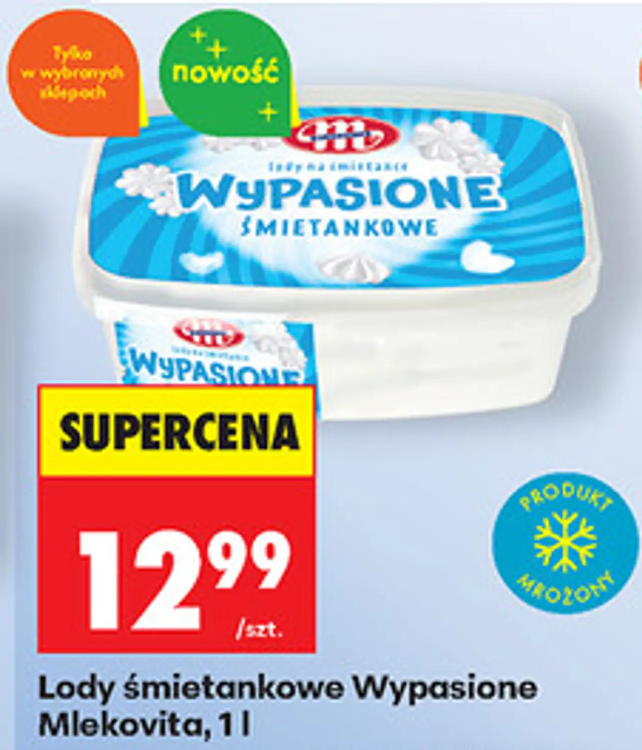 Lody śmietankowe Wypasione Mlekovita, 1 l