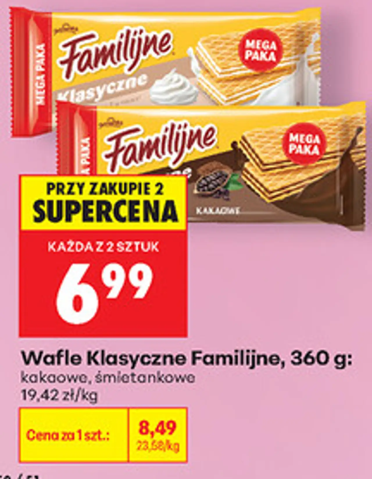 Wafle Klasyczne Familijne, 360 g