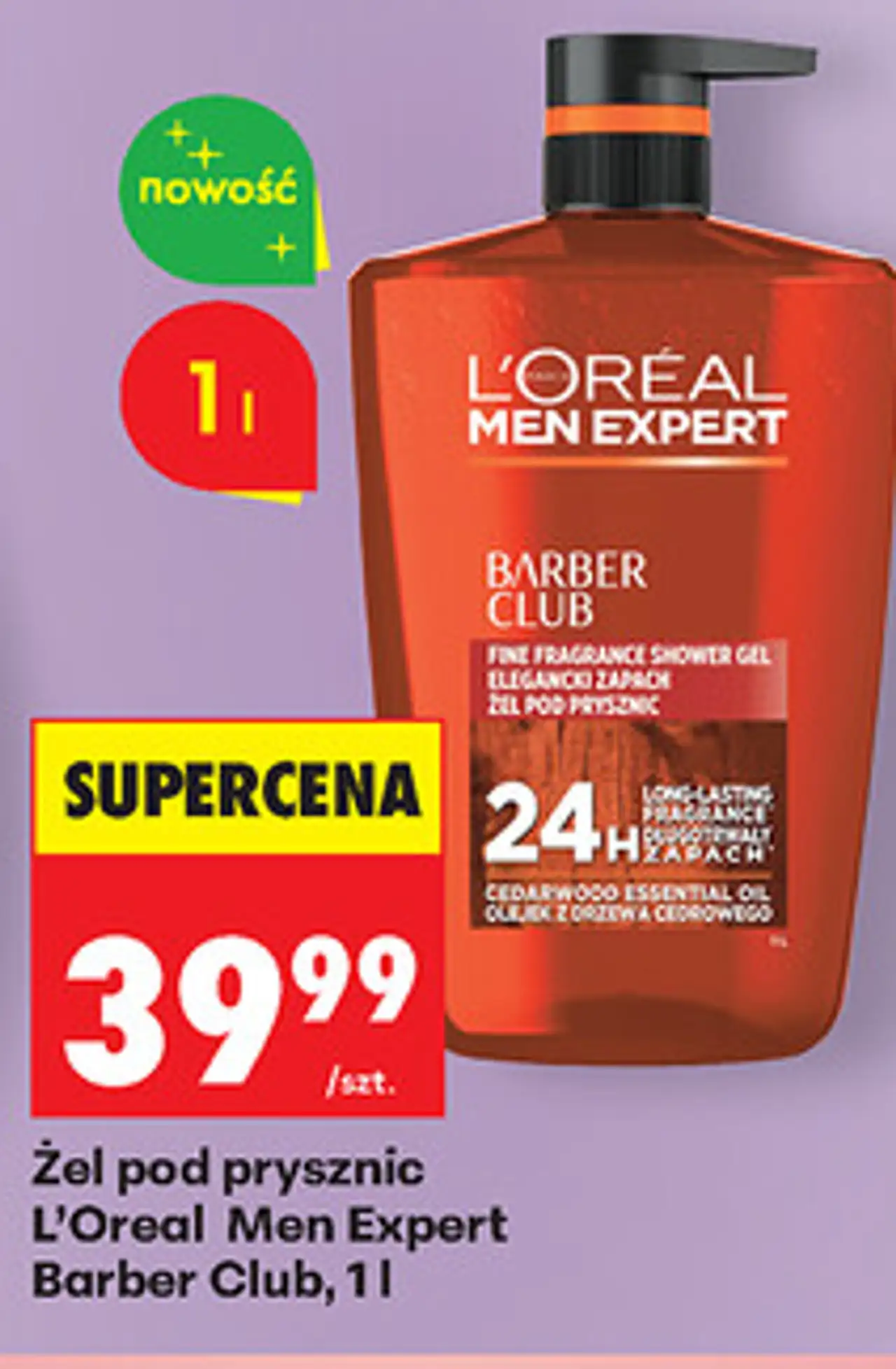 Żel pod prysznic L'Oreal Men Expert Barber Club, 1 l