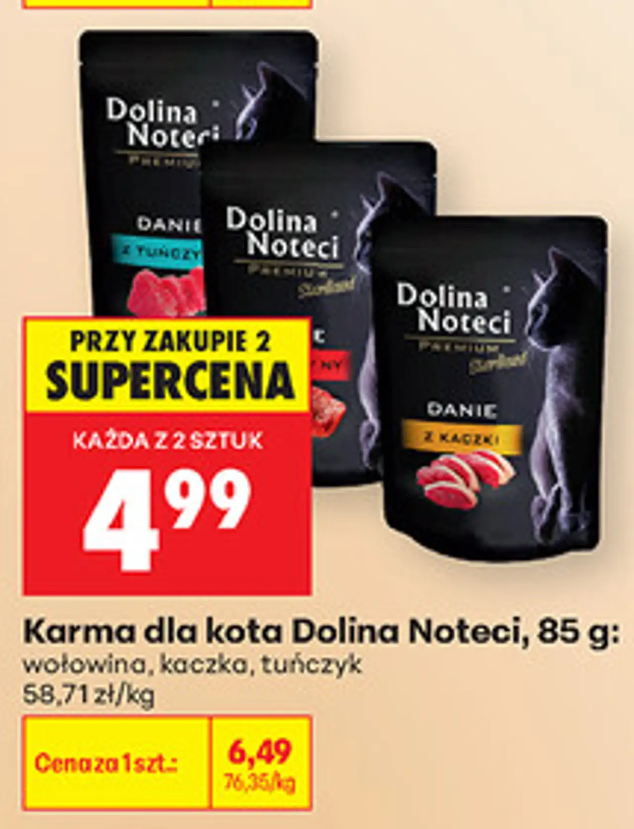 Karma dla kota Dolina Noteci, 85 g