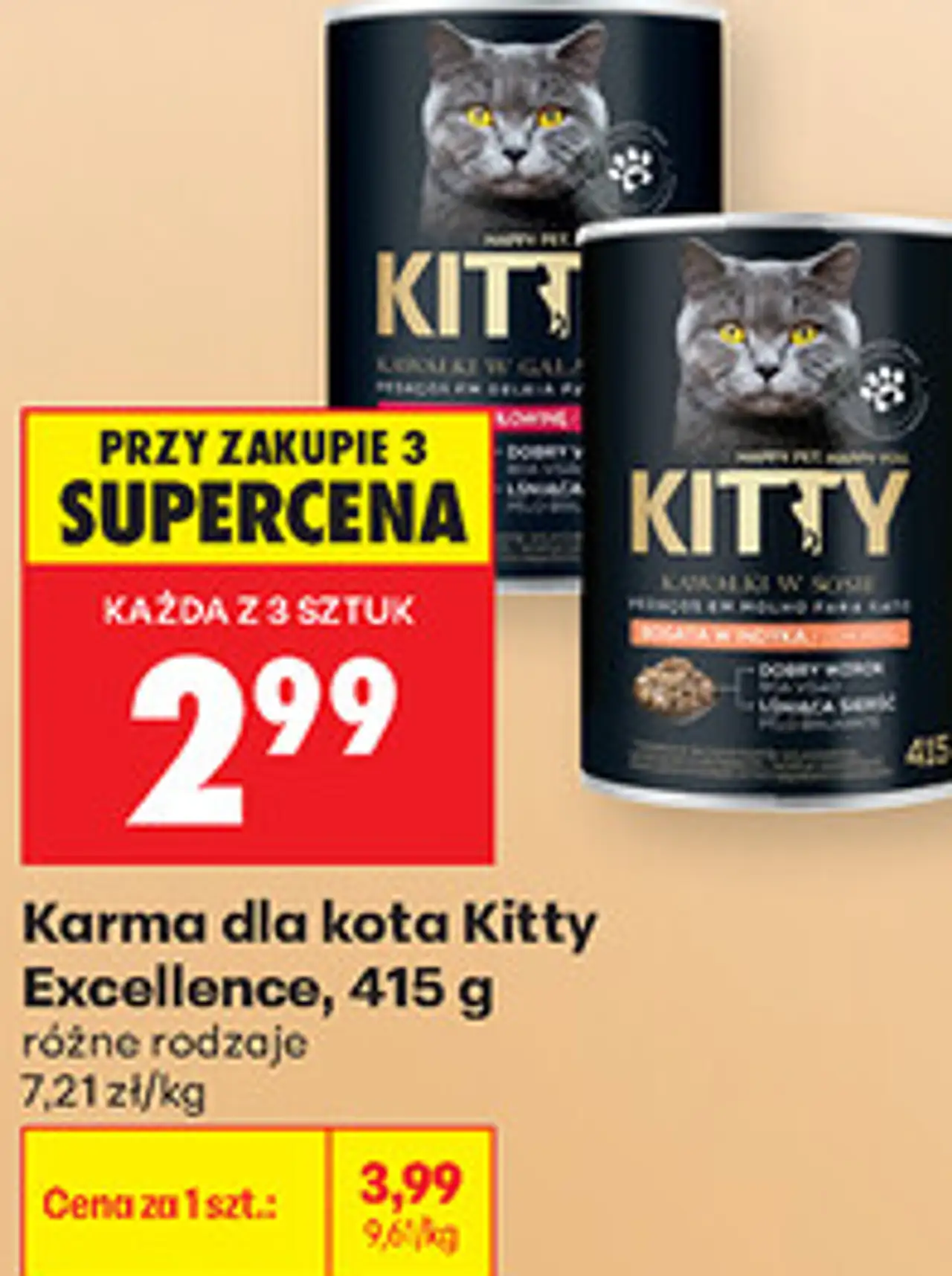 Karma dla kota Kitty Excellence, 415 g