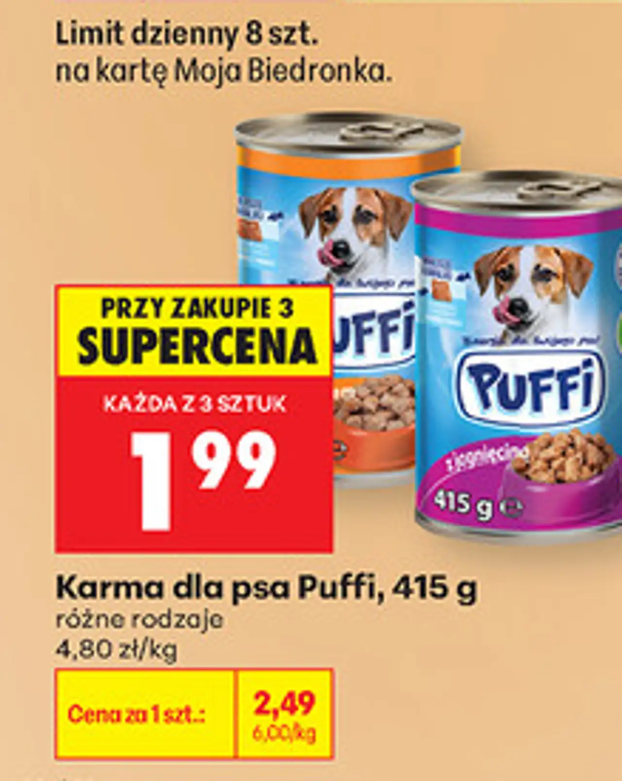 Karma dla psa Puffi, 415 g