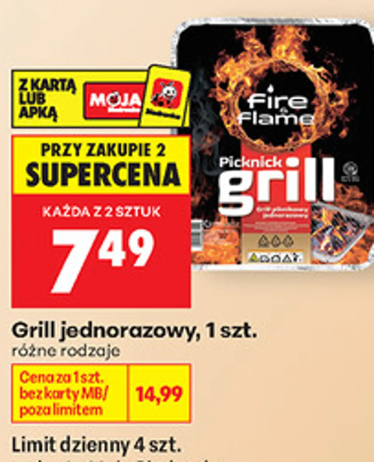 Grill jednorazowy, 1 szt.