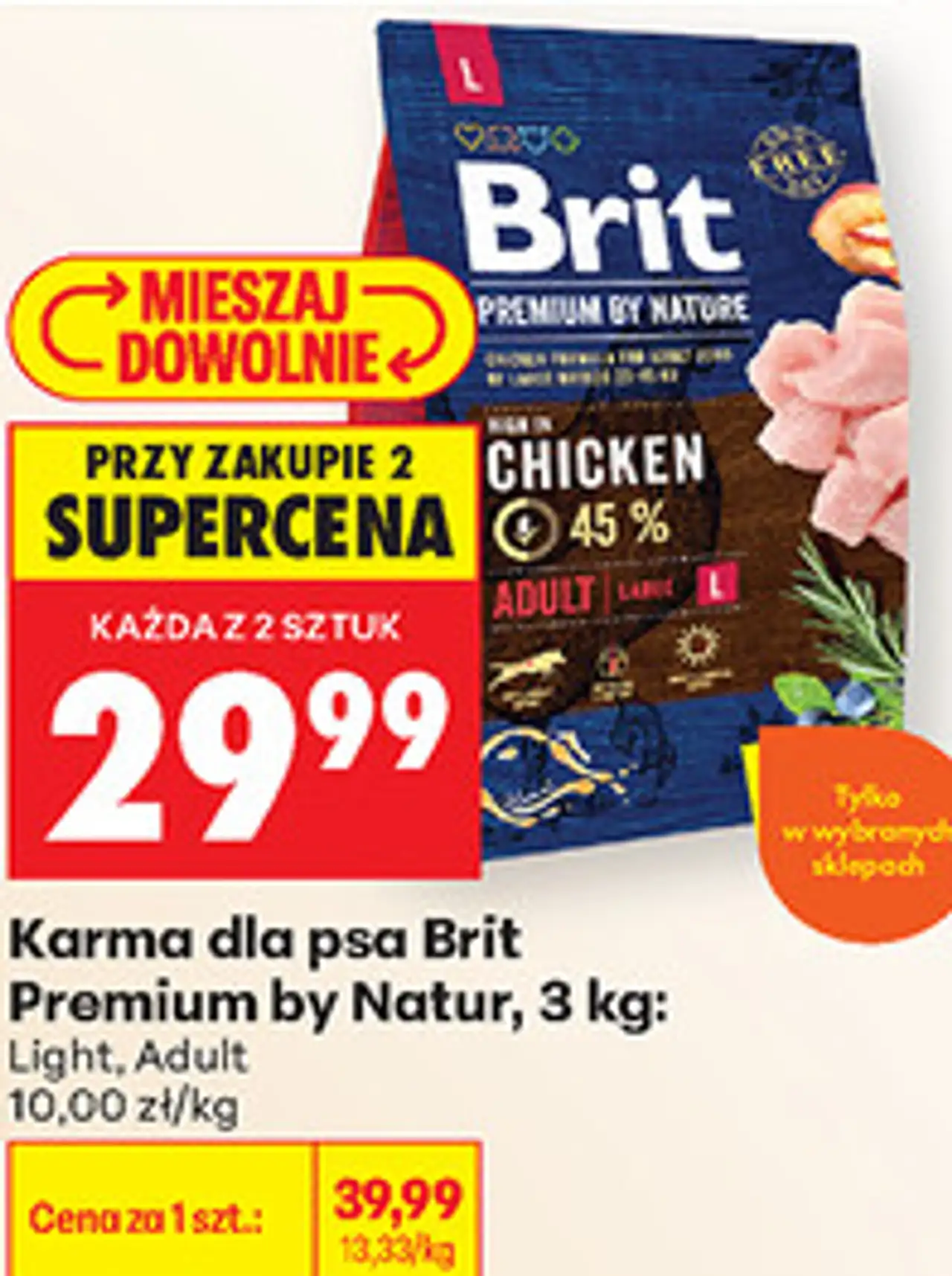 Karma dla psa Brit Premium by Nature, 3 kg