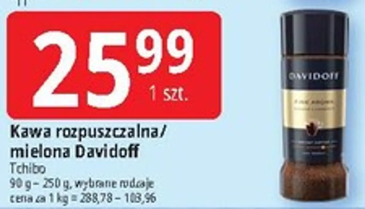 Kawa rozpuszczalna/mielona Davidoff