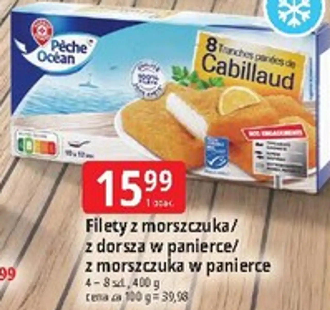 Filety z morszczuka / z dorsza w panierce / z morszczuka w panierce Pêche Océan