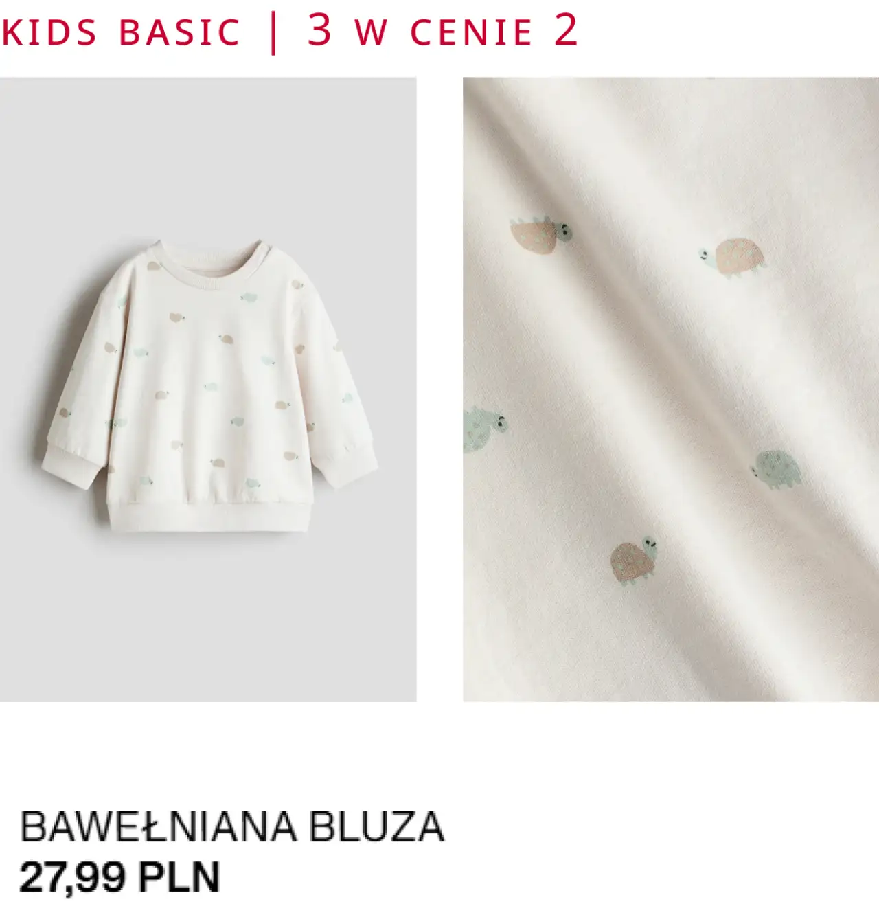 Bawełniana bluza H&M Kids Basic