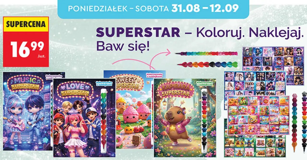 Kolorowanki i naklejki Superstar