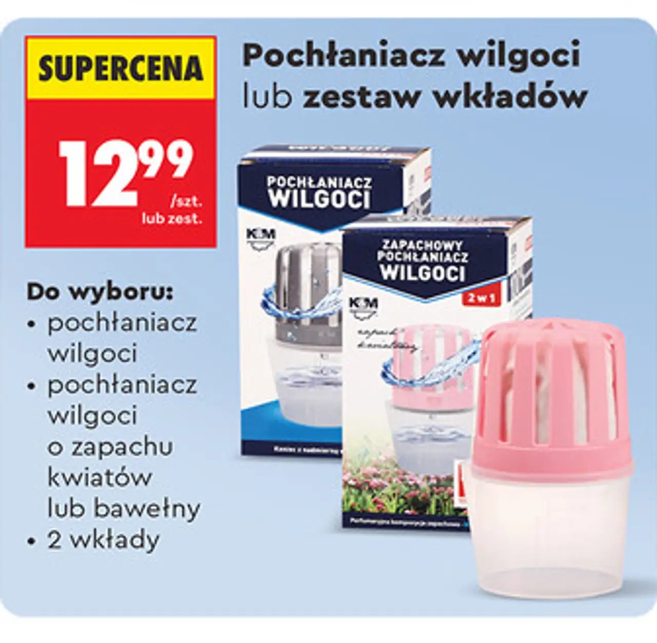 Pochłaniacz wilgoci lub zestaw wkładów K&M