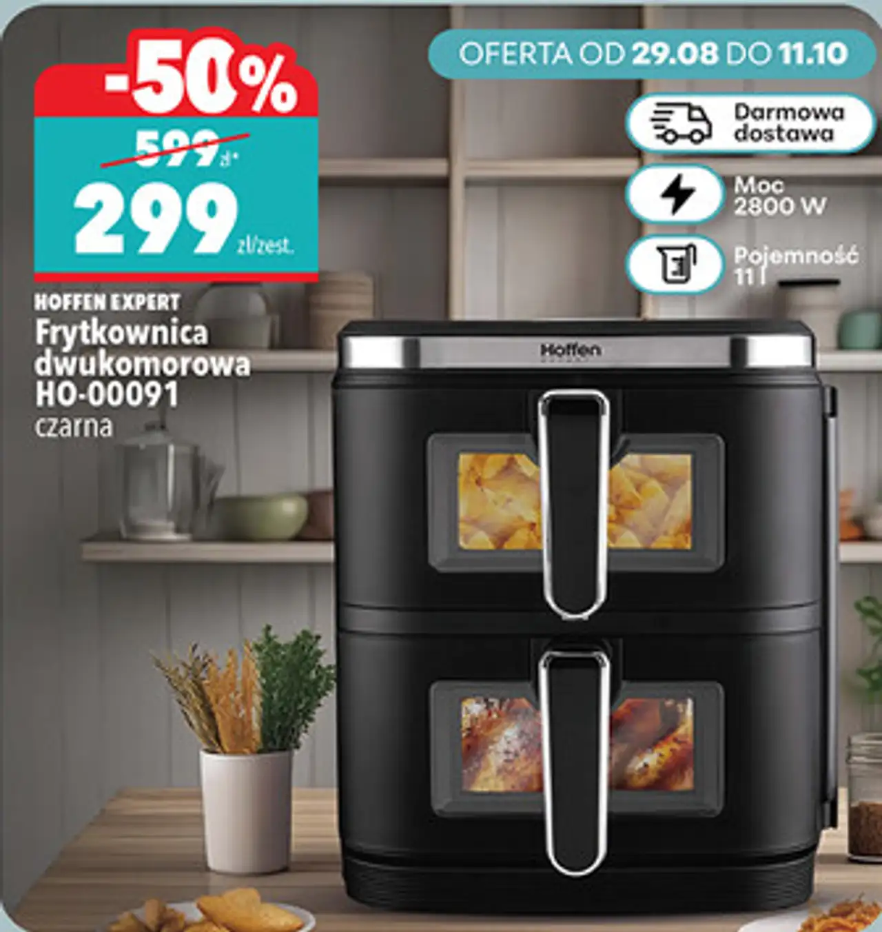 Frytkownica dwukomorowa HO-00091 Hoffen Expert