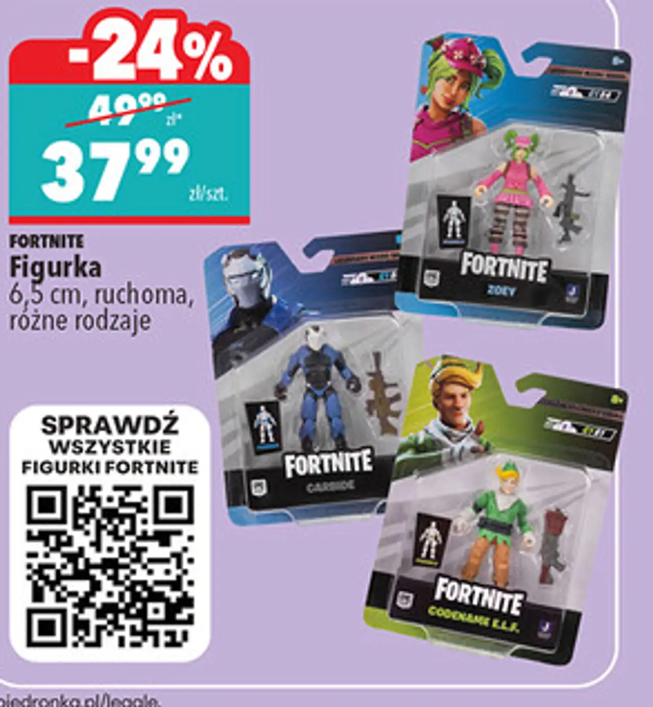 FORTNITE Figurka 6,5 cm, ruchoma, różne rodzaje