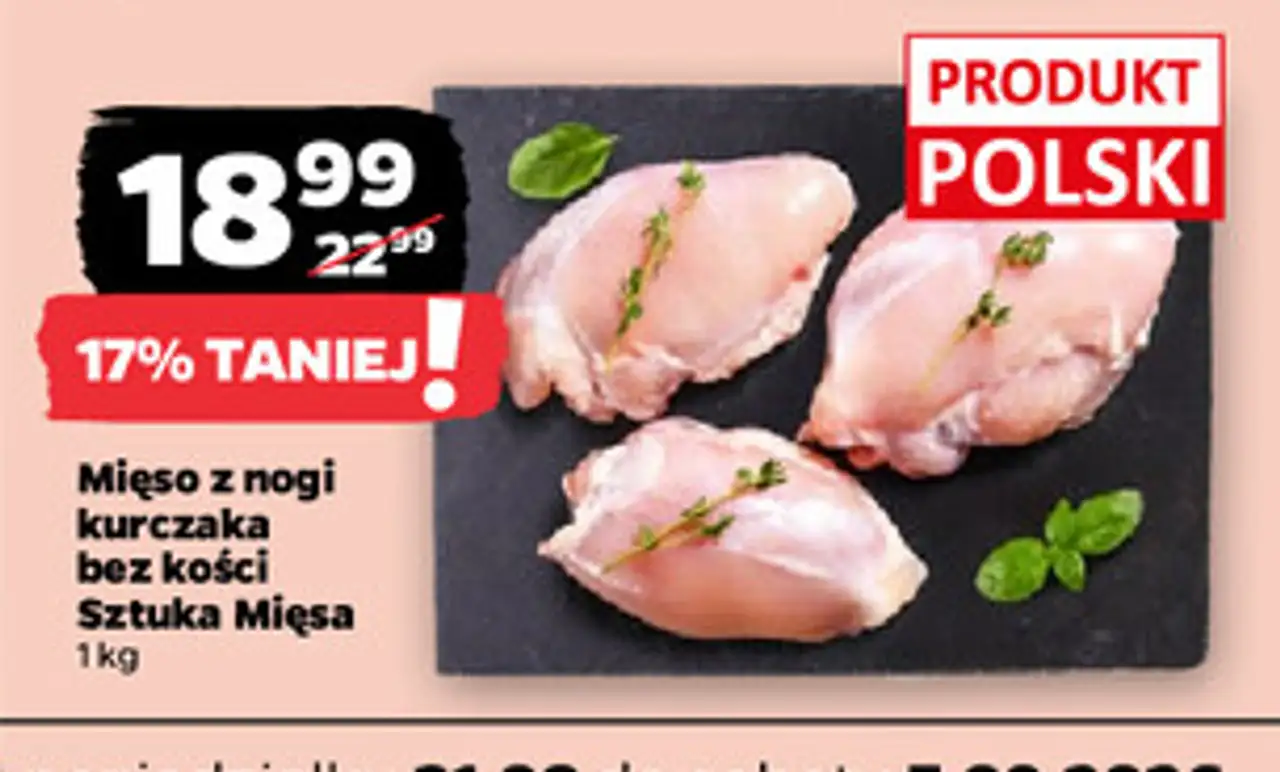Mięso z nogi kurczaka bez kości polska Sztuka Mięsa Netto